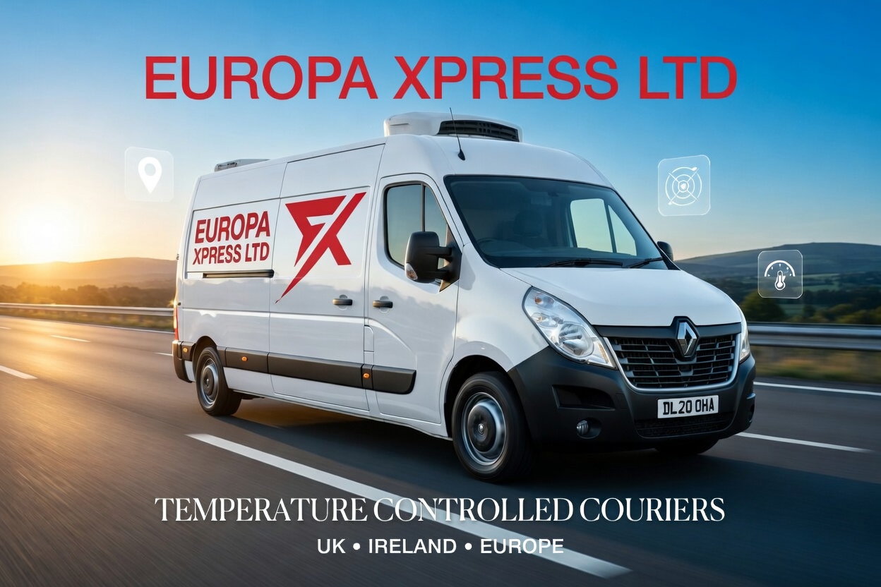 Temperature controlled courier van Europa Xpress UK Chilled Frozen Transport Europe